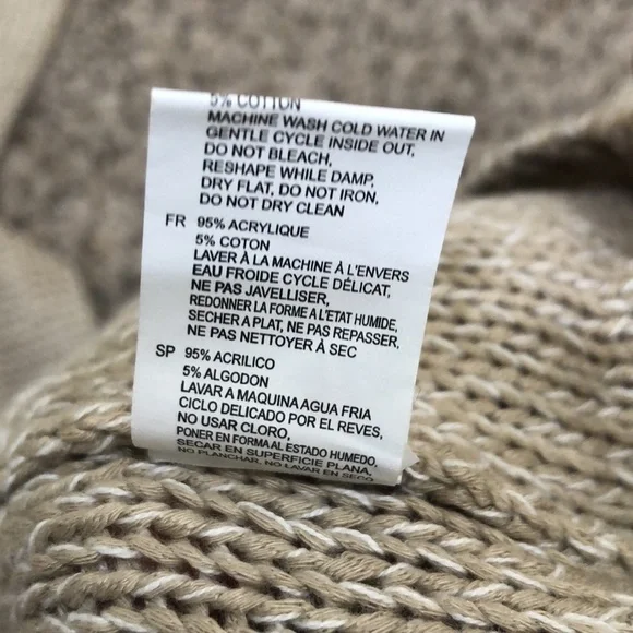 Anthropologie RDI Sweater Size Medium Tan Brown Elbow Patch Pullover - Picture 9 of 13